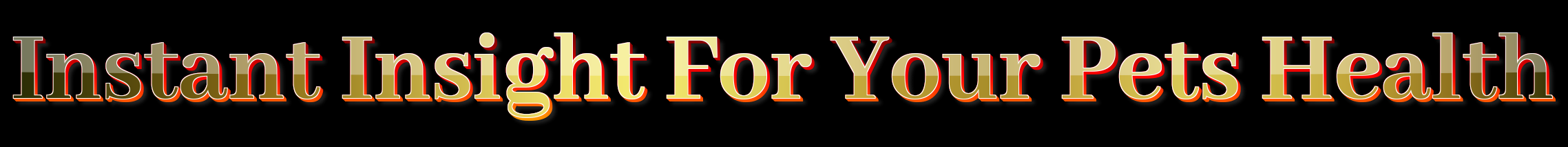 Instant Insight For Your Pets - Gold and Red